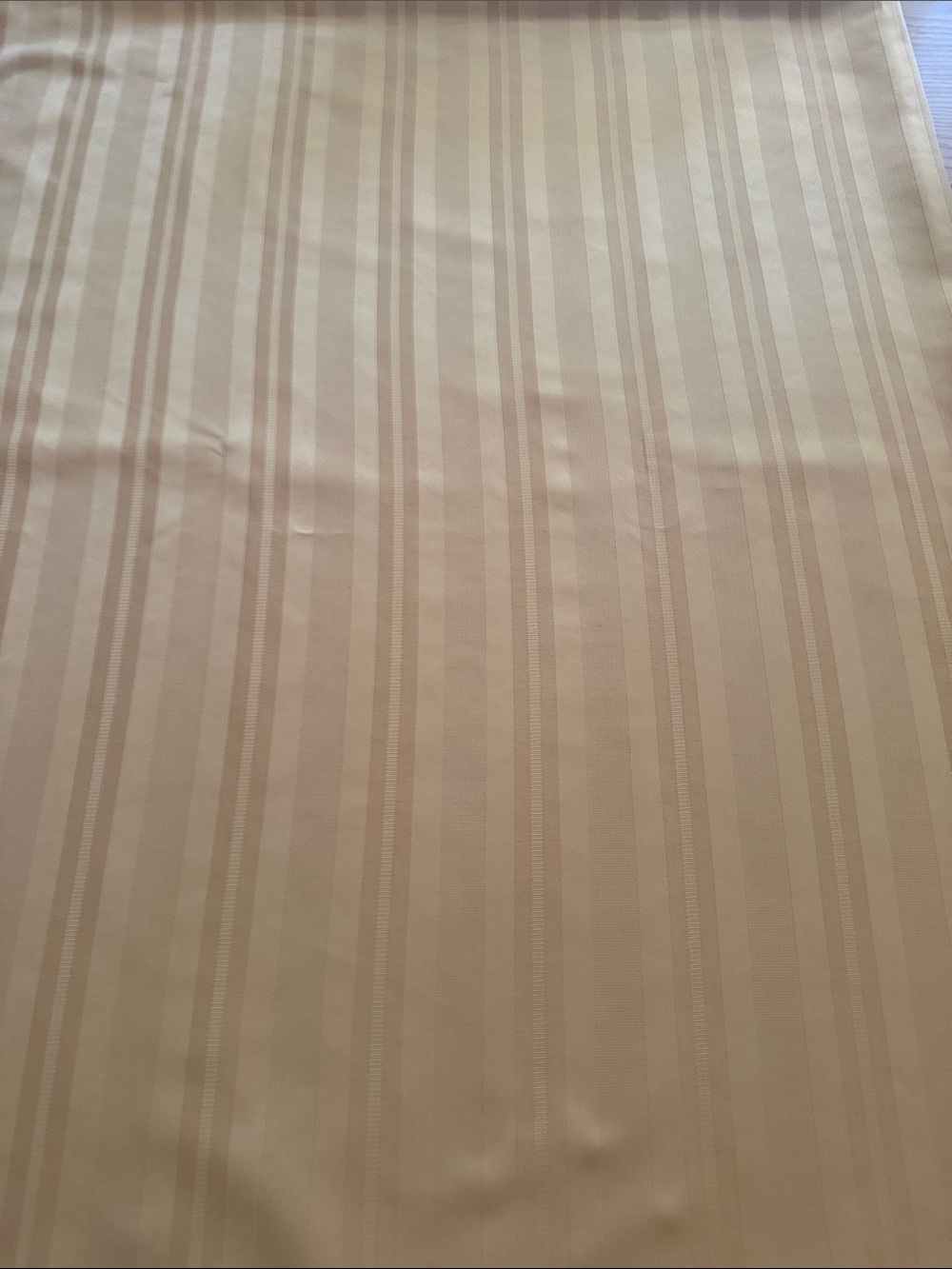 Vintage Striped Tablecloth 66x52 Yellow Gold